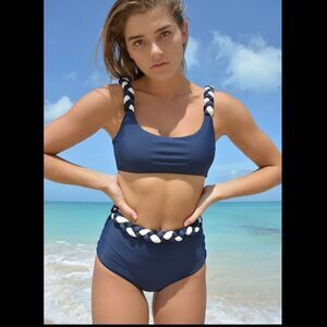 PAPER LONDON SUNSHINE BIKINI TOP/ HELENA BIKINI BOTTOMS IN BRAIDHEART